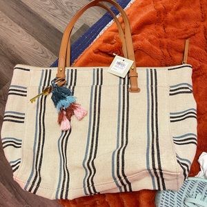 Fossil canvas purse